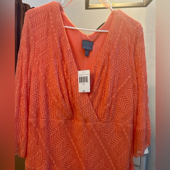 Coral and lace dress. NWT - Picture 7 of 7